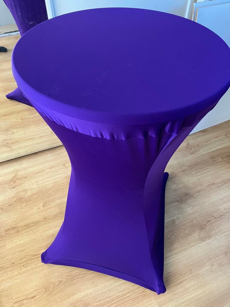 Statafel stretch rok kleed paars hoes -, Gebruikt, 120 cm of meer, Paars, Ophalen of Verzenden