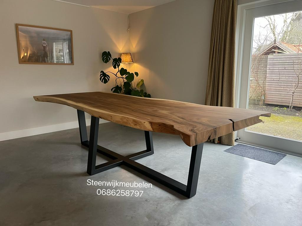 Suar Boomstamtafel 220 240 280 300 400 kies je eigen tafel, Ophalen of Verzenden, Nieuw, Vijf personen of meer, 100 tot 150 cm