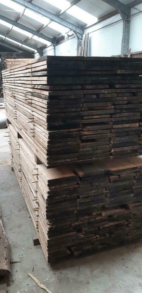 Eiken planken - spoorwegplanken - wagonspoorplanken, Doe-het-zelf en Verbouw, Hout en Planken, Nieuw, Plank, Eiken, 250 tot 300 cm