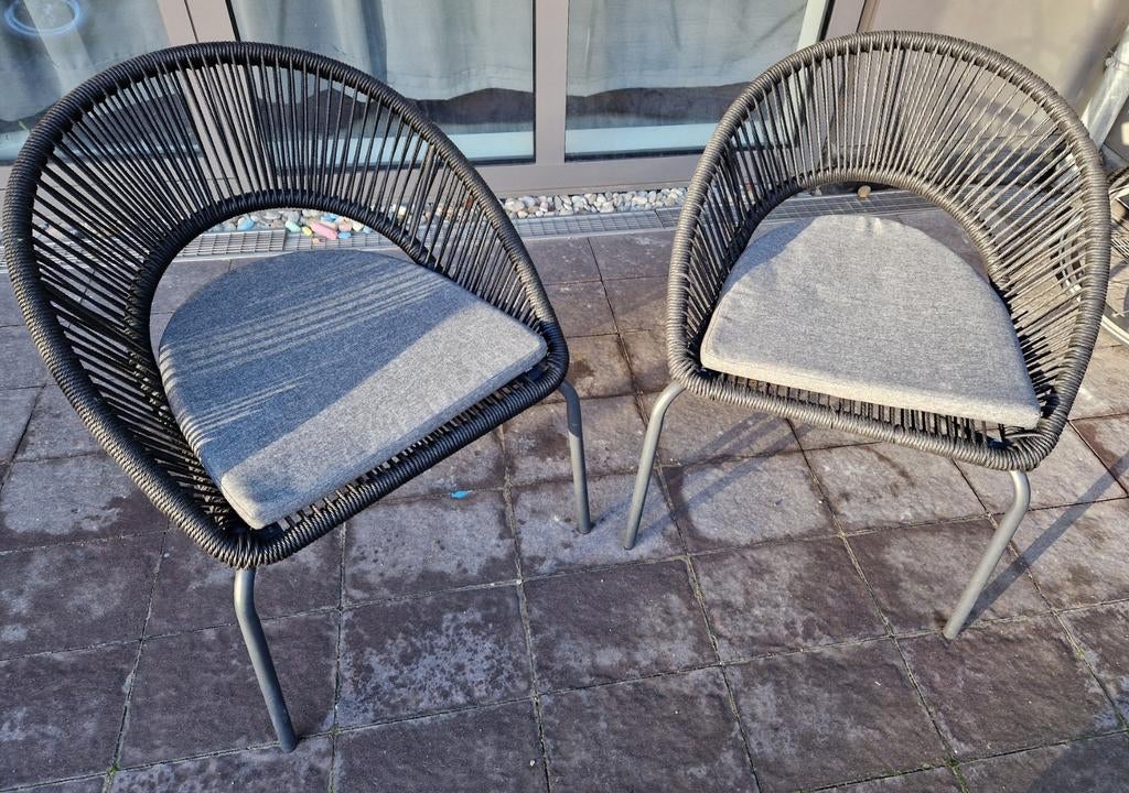 Set van 2 balkonstoelen - Zo goed als nieuw!, Ophalen, Zo goed als nieuw, Overige materialen