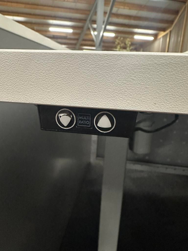 Elektrisch zit sta hoek bureau l netjes l wit l alu, Ophalen of Verzenden, Elektrisch, Zo goed als nieuw
