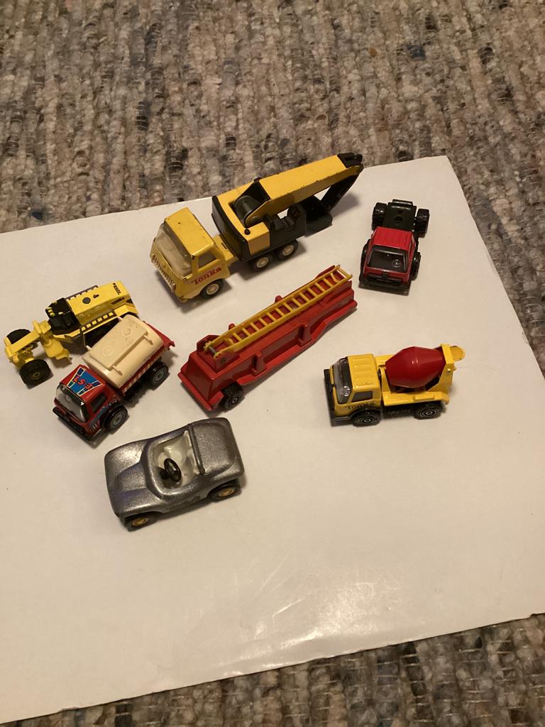 Set tonka auto’s kraan en cement wagen 12,50, Ophalen of Verzenden, Zo goed als nieuw