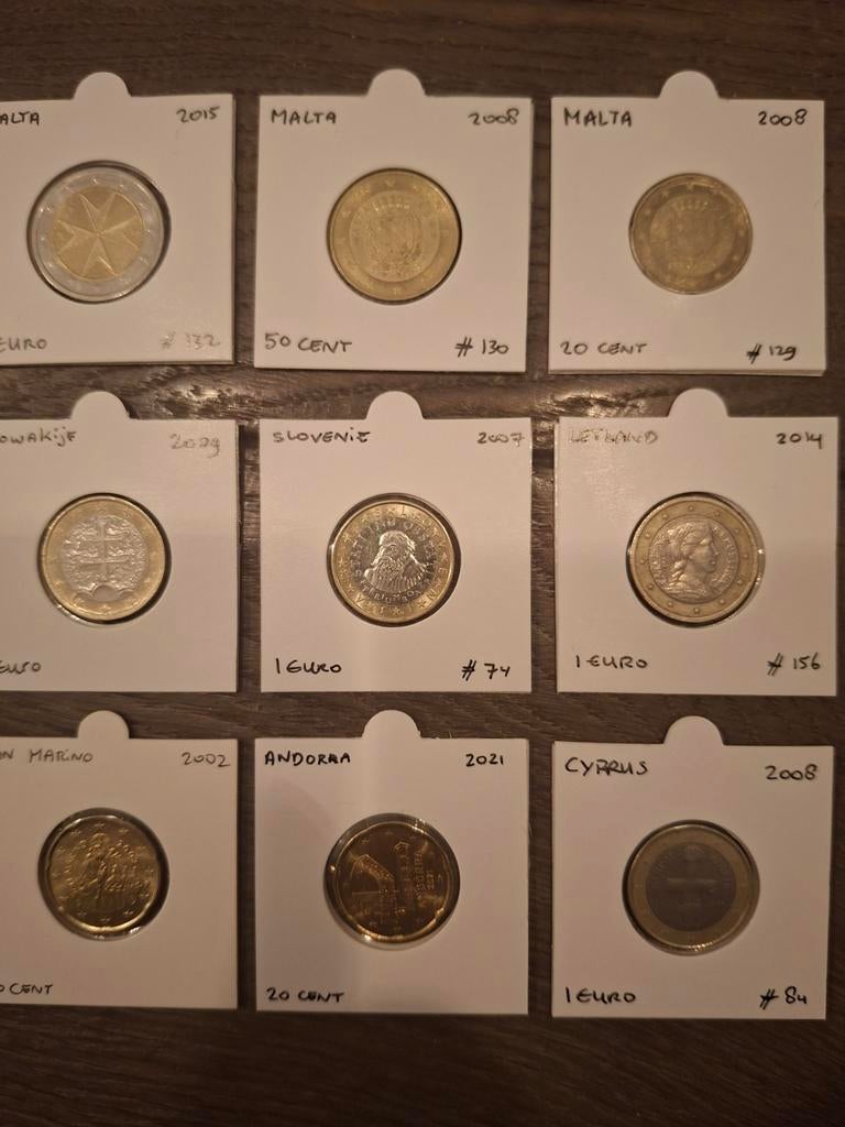 Lastig verkrijgbare Euro Munten, Ophalen, Malta, 2 euro, Losse munt