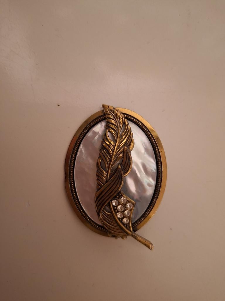 Ermani Bulatti vintage broche, Sieraden, Tassen en Uiterlijk, Overige materialen, 4 tot 7 cm, Gebruikt, Ophalen of Verzenden