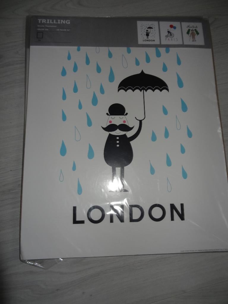 Ikea Poster - London, New York Paris -  Nieuw, Huis en Inrichting, Woonaccessoires | Schilderijen, Tekeningen en Foto's, Ophalen of Verzenden