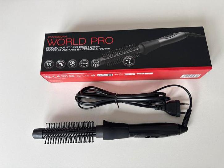 NIEUW! World Pro Verwarmde Krulborstel 19mm, Ophalen of Verzenden, Nieuw, Krultang of Stijltang