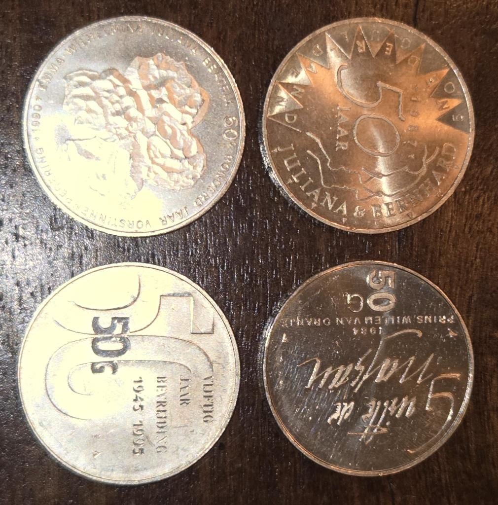 set zilveren munten NL (252,68 gram puur), Postzegels en Munten, Munten | Nederland, Setje, 50 gulden, Koningin Beatrix, Zilver