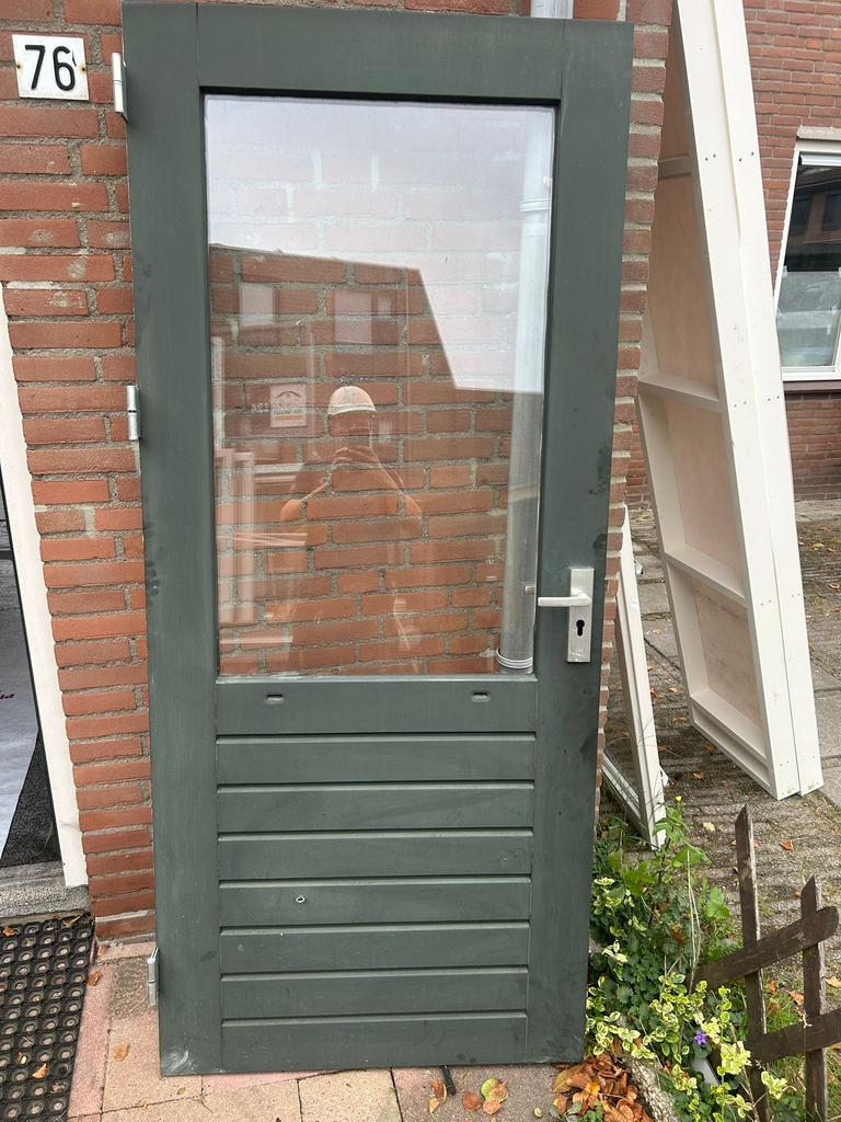 Schuurdeuren | achterdeuren | tuindeuren | gebruikt 82/88/92, Ophalen, Kunststof, 80 tot 100 cm, 200 tot 215 cm