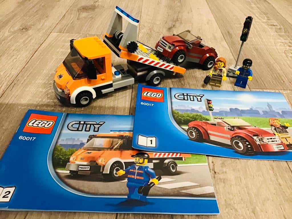 LEGO city 60017, auto ambulance flatbed truck, compleet ZGAN, Ophalen of Verzenden, Zo goed als nieuw, Complete set, Lego