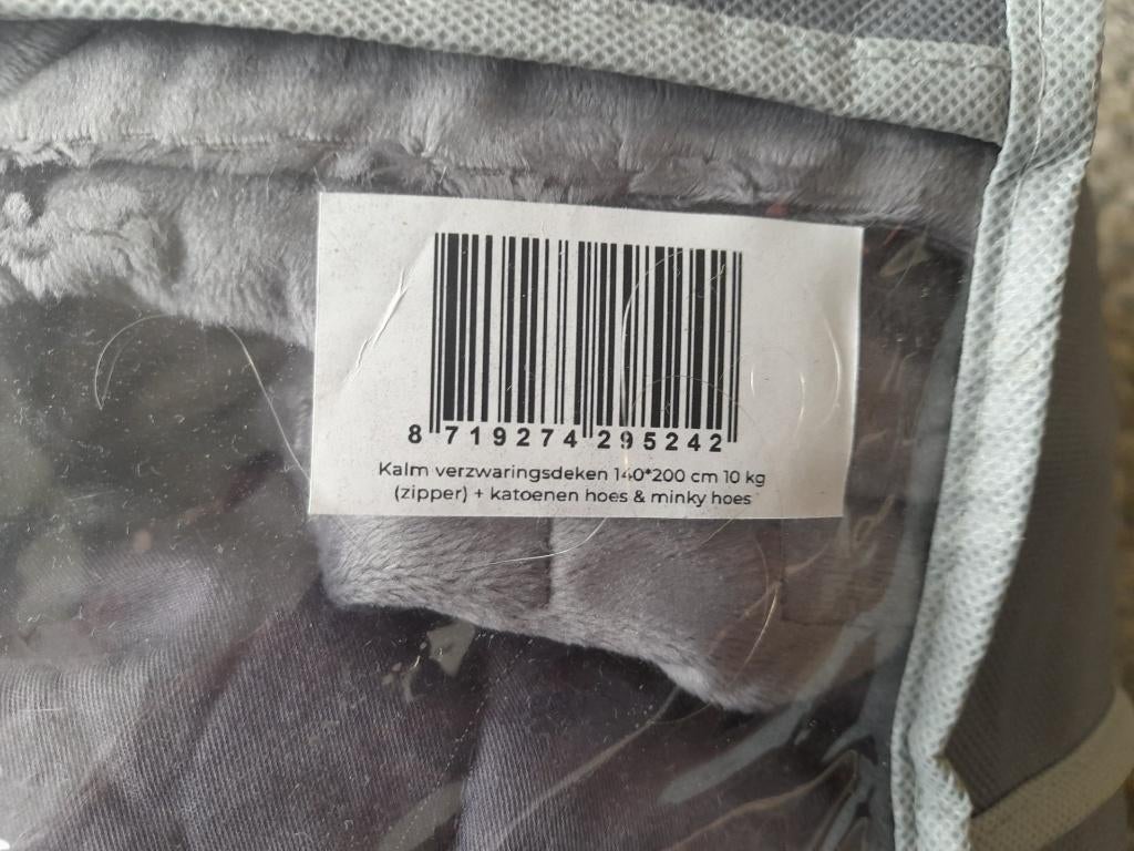 kalm zwaartedeken 10 kg 140cm bij 200 cm, Gebruikt, Ophalen of Verzenden, Deken of Dekbed, Overige kleuren