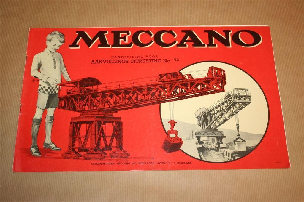Meccano. Handleiding voor aanvullings-uitrusting No. 4a, Antiek en Kunst, Ophalen of Verzenden