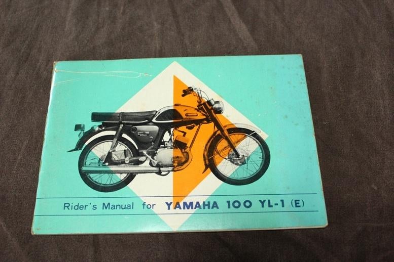 Yamaha 100cc YL-1 E motorcycle rider's manual instructieboek, Motoren, Handleidingen en Instructieboekjes, Ophalen of Verzenden