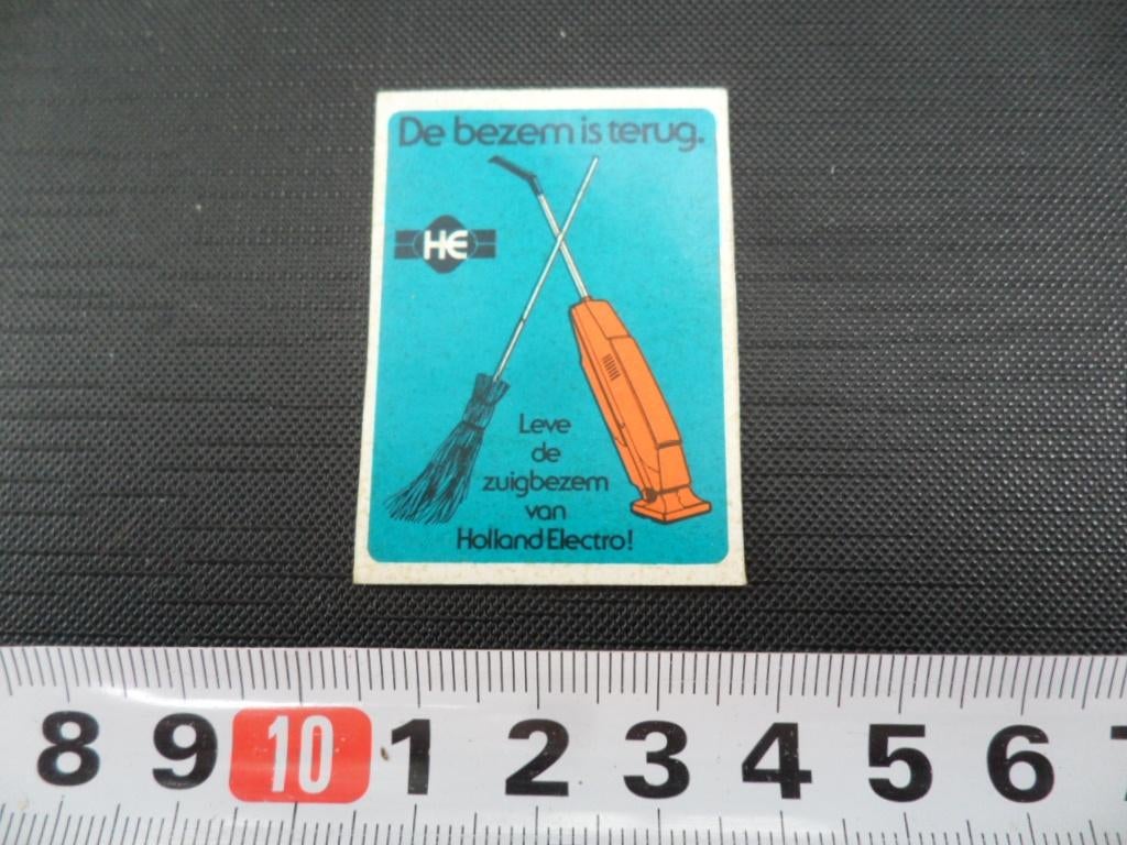 sticker bezem is terug zuigbezem stofzuiger holland electro*, Ophalen, Zo goed als nieuw