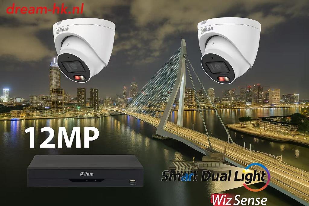 12MP Dahua Full Color camera set / 4CH NVR+2x 12MP cameras, Ophalen of Verzenden, Nieuw, Binnencamera