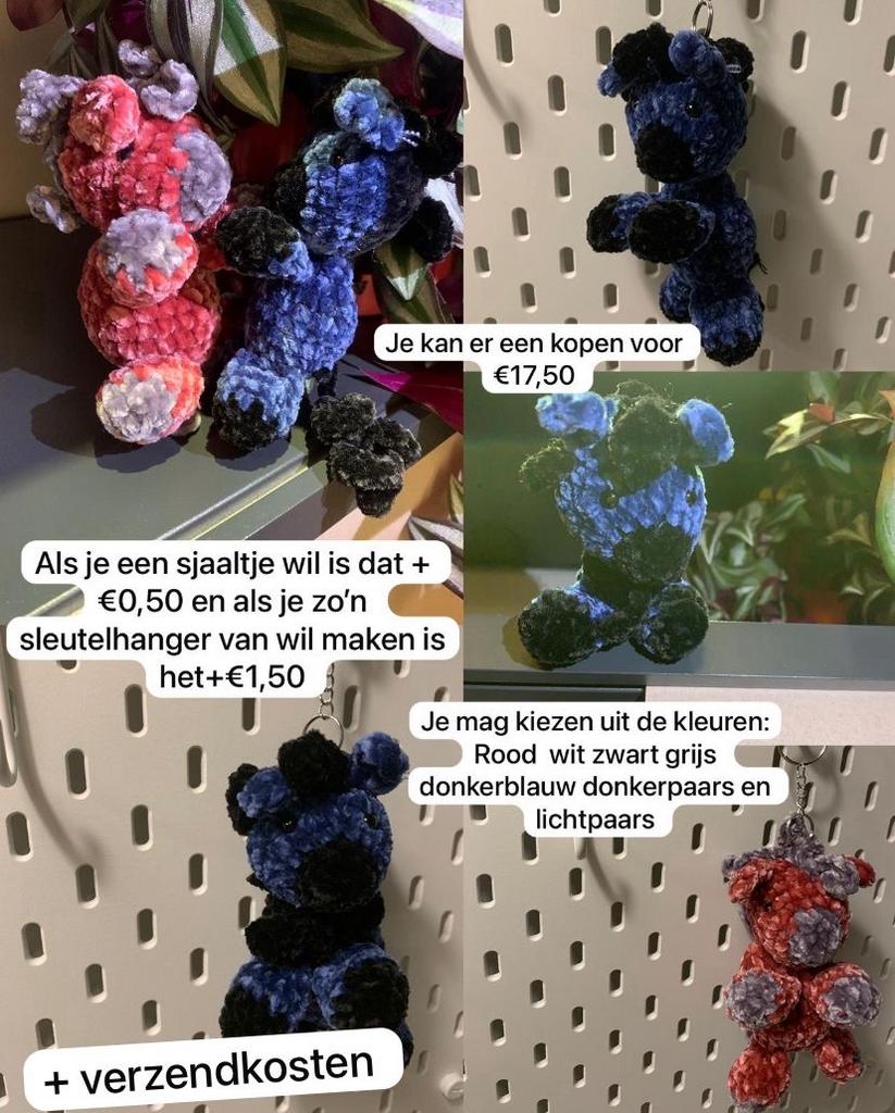Gehaakte Knuffel pony/Sleutelhanger - Handgemaakt, Ophalen of Verzenden, Nieuw, Paard