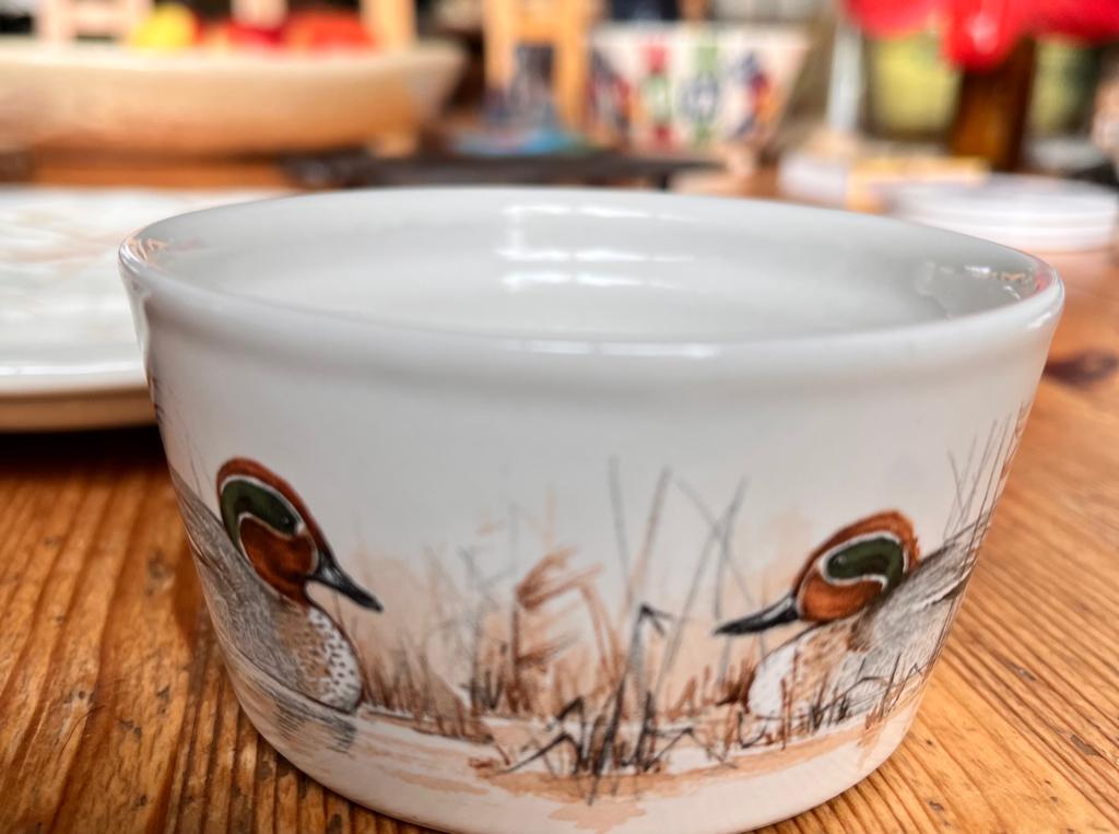 gebaksbordje en soufflé bakje servies Gien Sologne, Nieuw, Ophalen of Verzenden, Overige stijlen, Kop(pen) en/of Schotel(s)