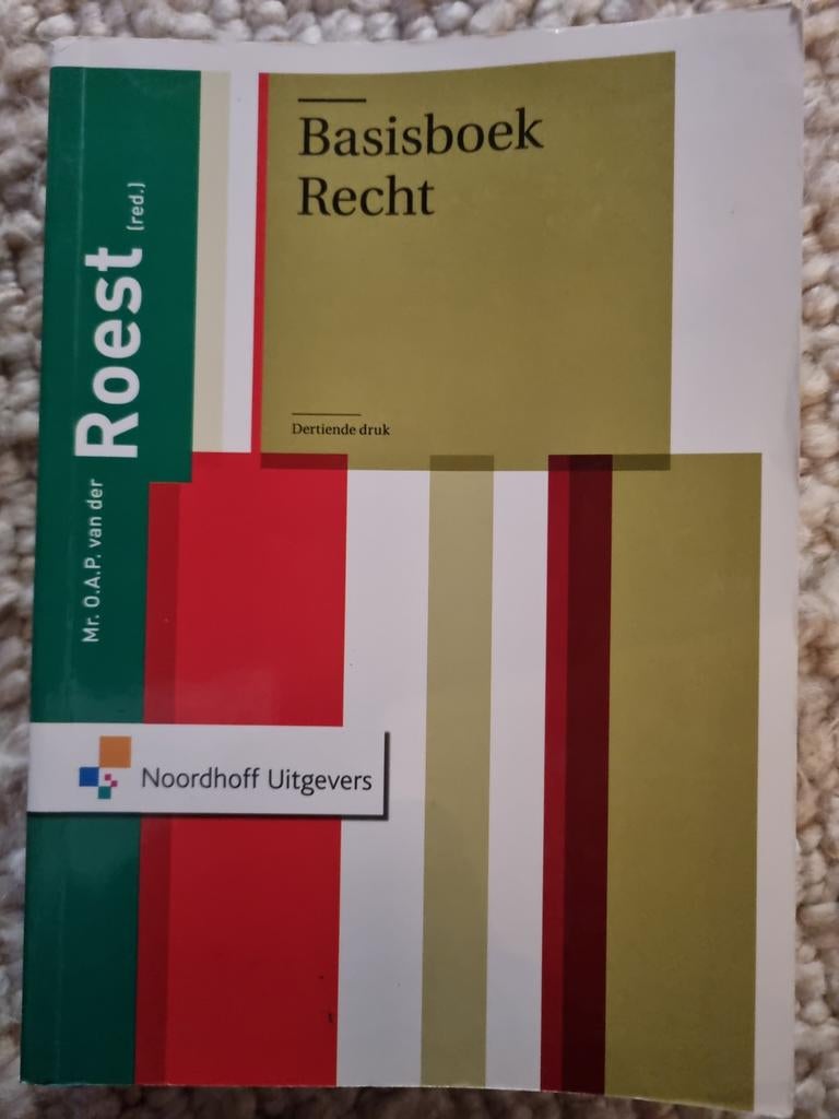 Basisboek Recht - 9789001815509 - Goede Staat, Mr. O.A.P. van der Roest, Zo goed als nieuw, Alpha, HBO