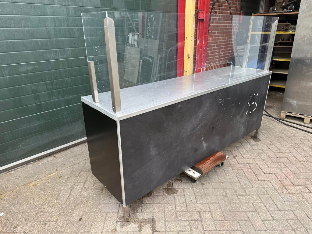 RVS Werktafel verrijdbare toonbank voor evenementen horeca, Ophalen
