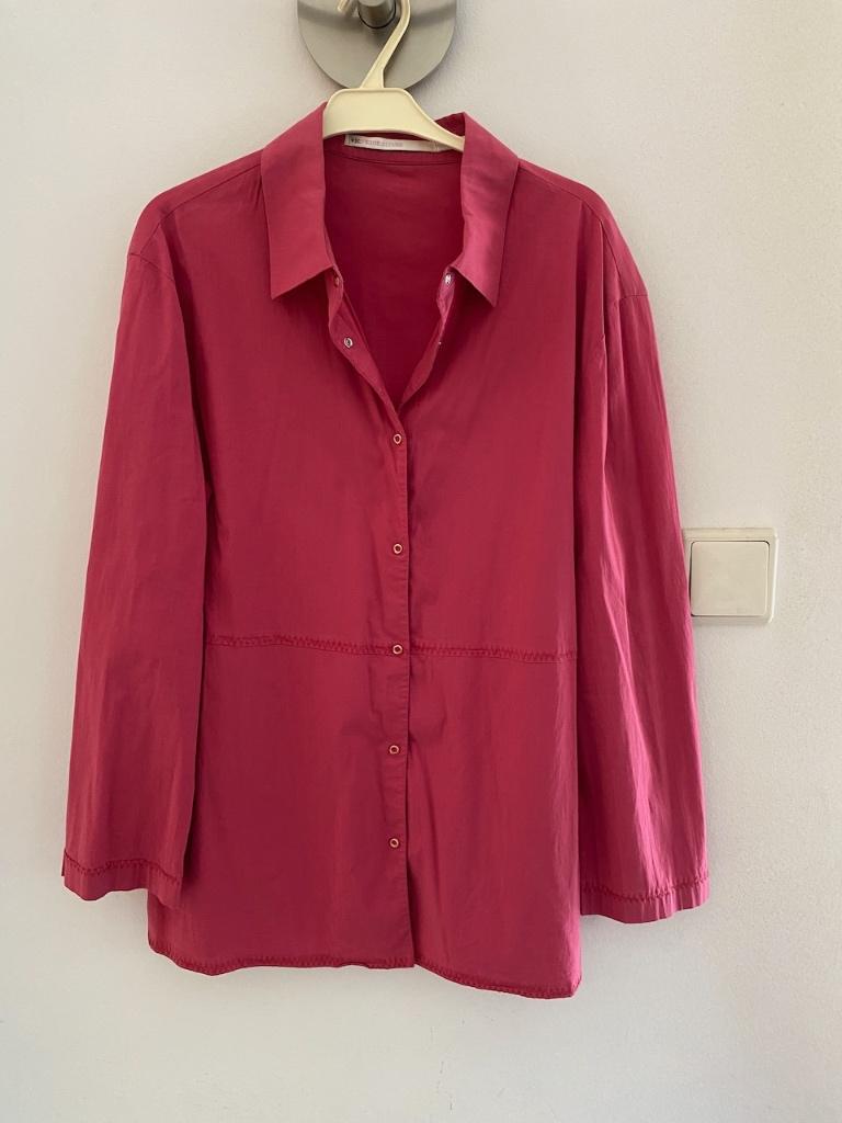 Frambozen rode stretch blouse maat 36-38, Ophalen of Verzenden, Gedragen, Rood, Victor Alfaro