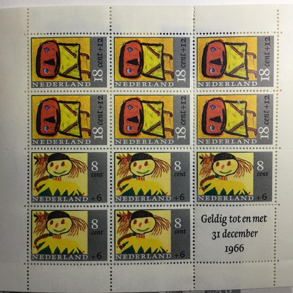 i47-854pf Nederland 1965 NVPH 854 postfris  plaatfout **, Postzegels en Munten, Postzegels | Nederland, Ophalen of Verzenden, Na 1940