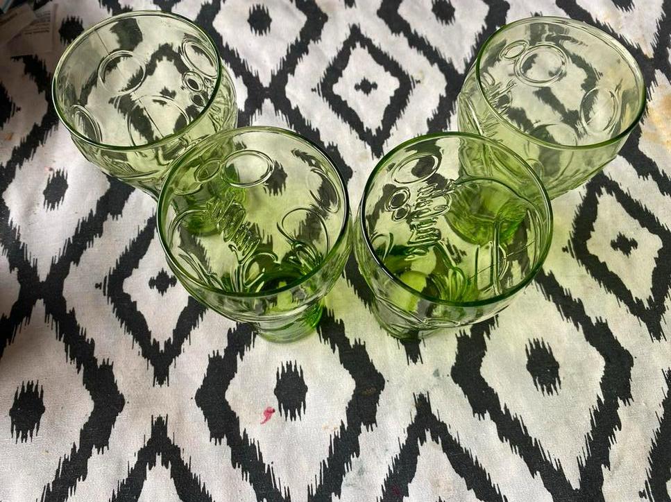 Groene Coca Cola Glazen McDonald's, Huis en Inrichting, Keuken | Keukenbenodigdheden, Gebruikt, Ophalen