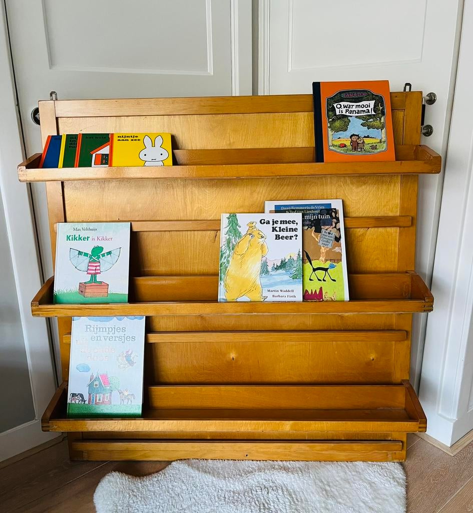 Antiek boekenrek wandrek wandkast boeken vintage, Ophalen, Gebruikt, Kast, 105 cm of meer