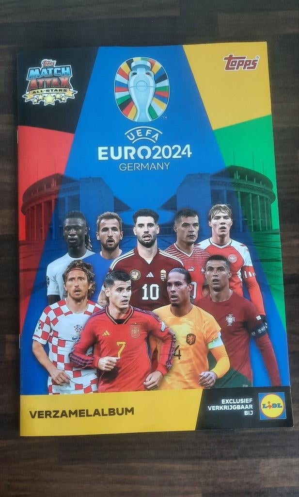 Verzamelalbum UEFA EURO2024 Germany - Lidl - compleet, Ophalen of Verzenden, Zo goed als nieuw, Buitenlandse clubs, Boek of Tijdschrift