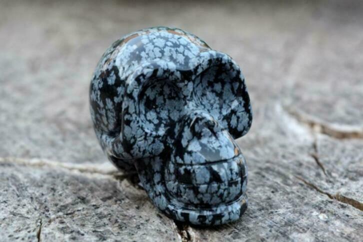 Sneeuwvlokken Obsidiaan schedel (nr. 32.2), Nieuw, Ophalen of Verzenden, Nvt, Nvt