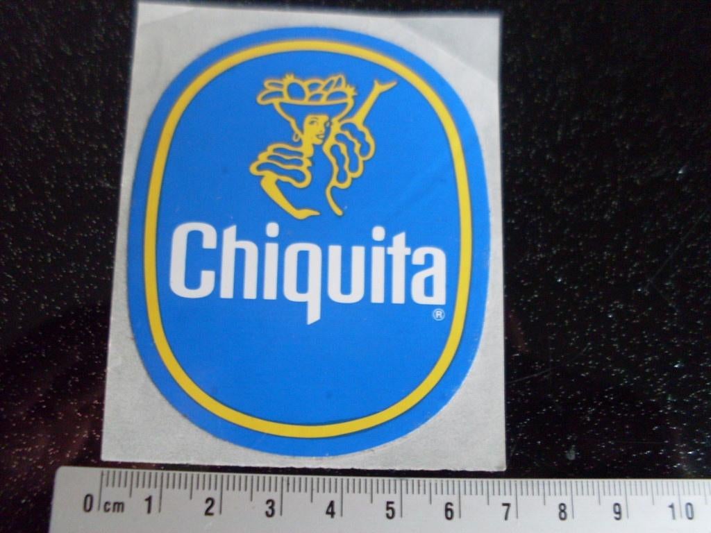 sticker Chiquita logo banaan bananen, Ophalen of Verzenden, Zo goed als nieuw, Merk