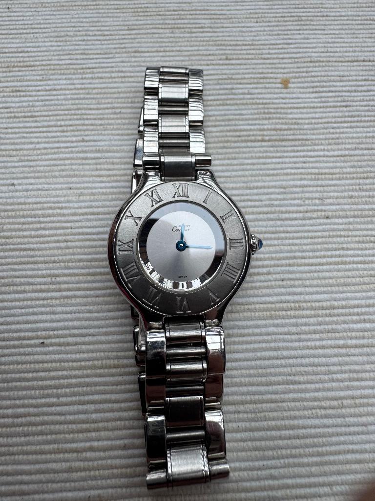 Cartier must 21 (1340), Overige merken, Staal, Staal, Polshorloge