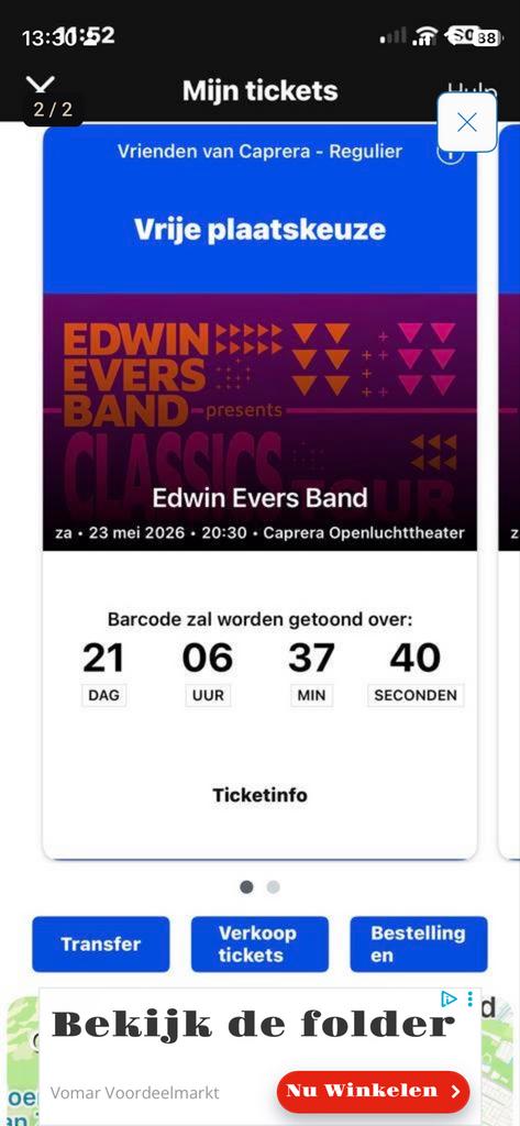 Gezocht: Tickets Edwin Evers Band, Tickets en Kaartjes, Concerten | Overige, Twee personen, Mei