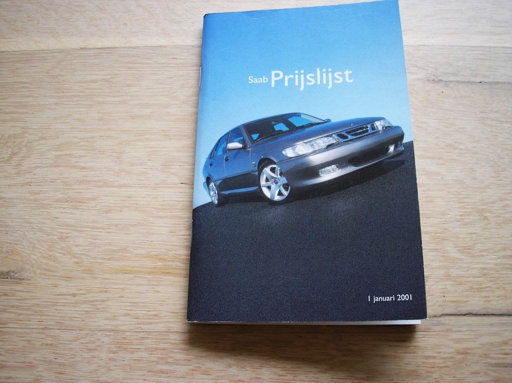 Saab prijslijst 1 januari 2001, uitgebreid, Ophalen of Verzenden, Gelezen, Overige merken