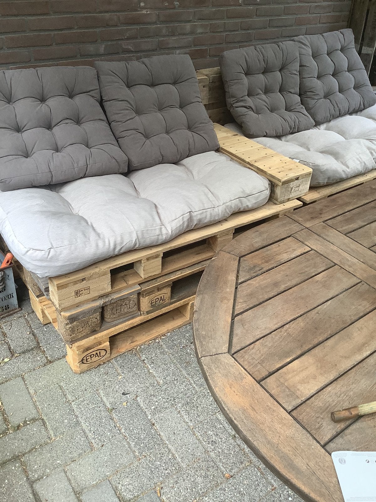 Palletbank 4 zits nieuw pallet bank €100, Ophalen, Nieuw