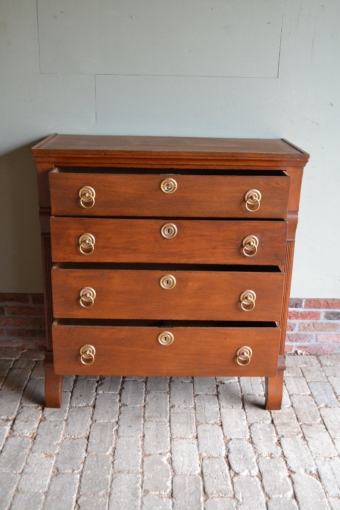 Prachtige antieke eiken houten Empire ladekast, dressoir., Verzenden