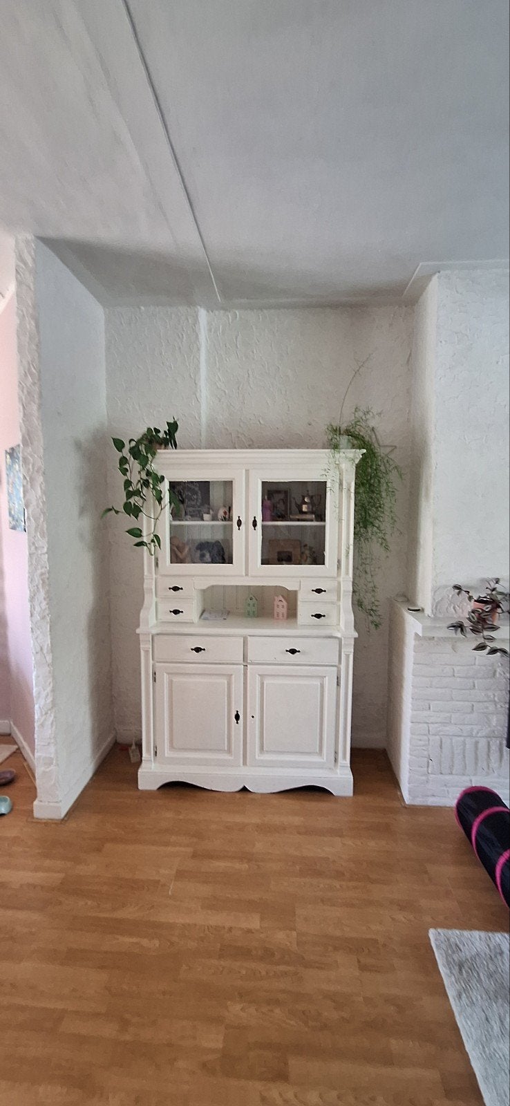 witte grenen buffetkast, Huis en Inrichting, Ophalen, Gebruikt, Antiek, Landelijk, Glas