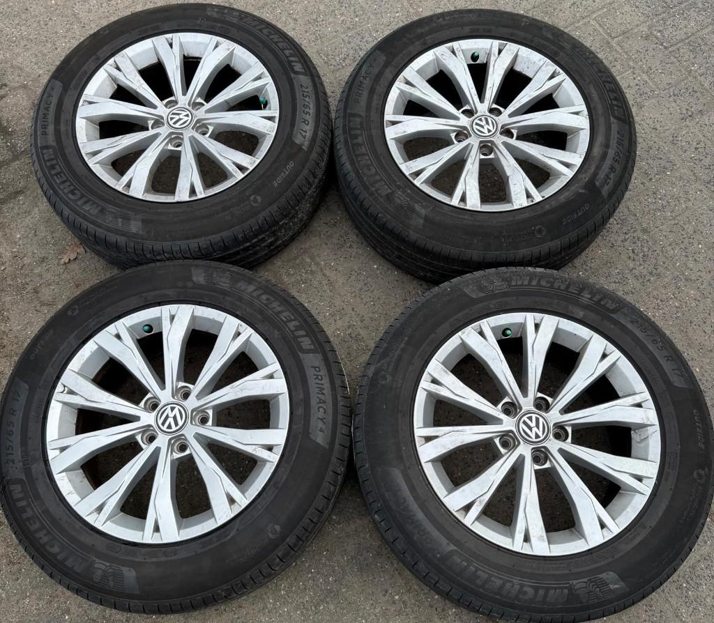 Wielen Volkswagen Tiguan Michelin zomerbanden, Ophalen, Banden en Velgen, 17 inch, Personenwagen
