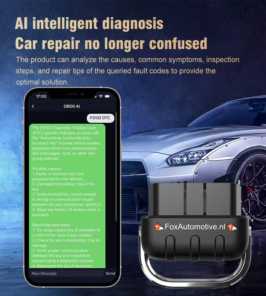 AiOBD FoxAutomotive NL ai-OBD nieuw diagnose service tool, Ophalen of Verzenden