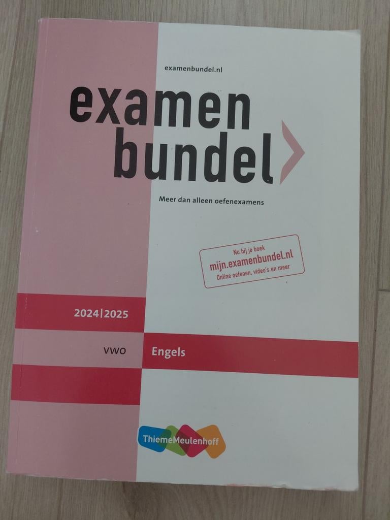 Examenbundel VWO engels 2024/2025, Ophalen, Zo goed als nieuw, VWO, Engels