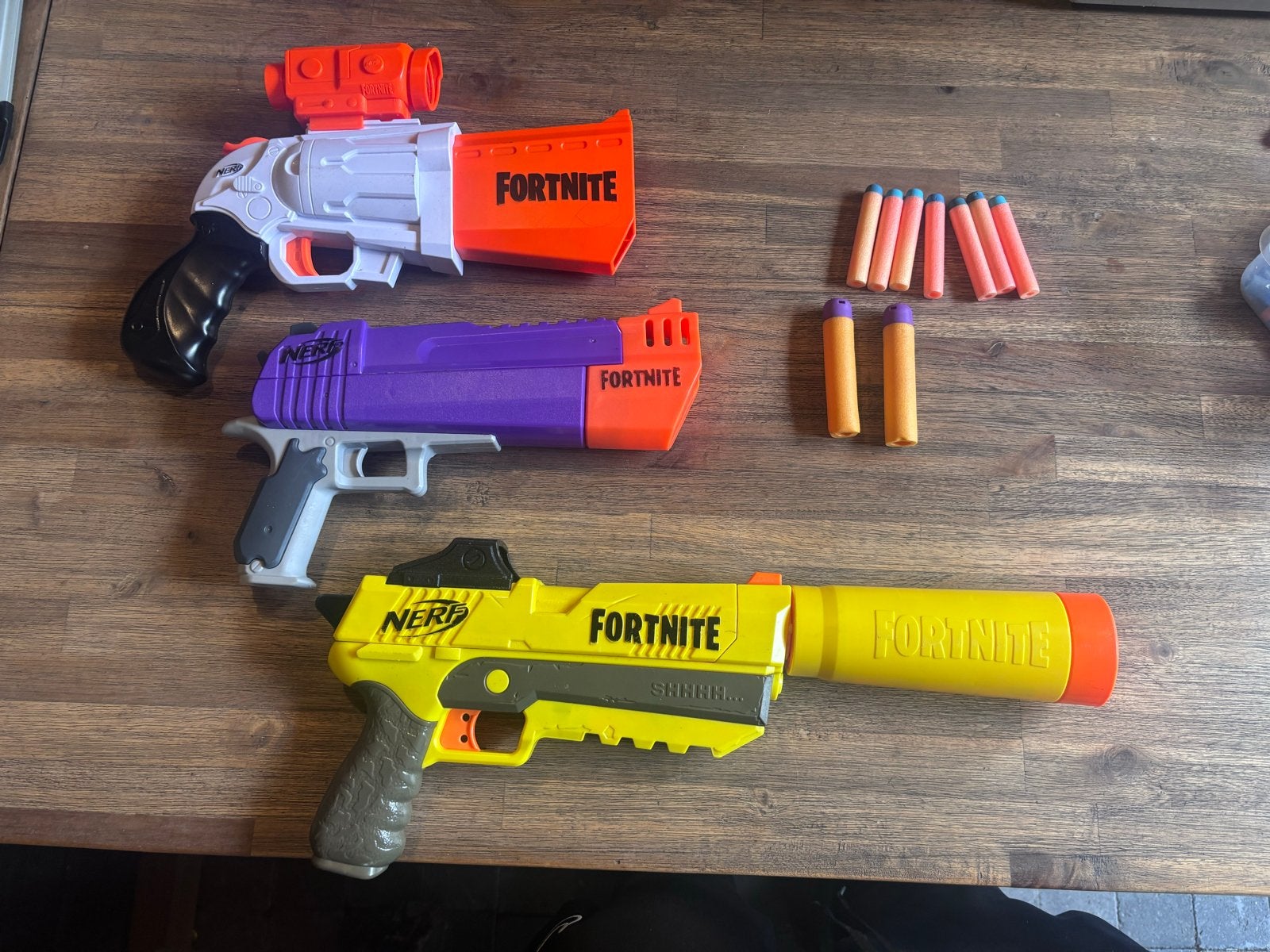 Fortnite Nerf Guns Set - 3 Blasters met Darts, Ophalen of Verzenden, Gebruikt