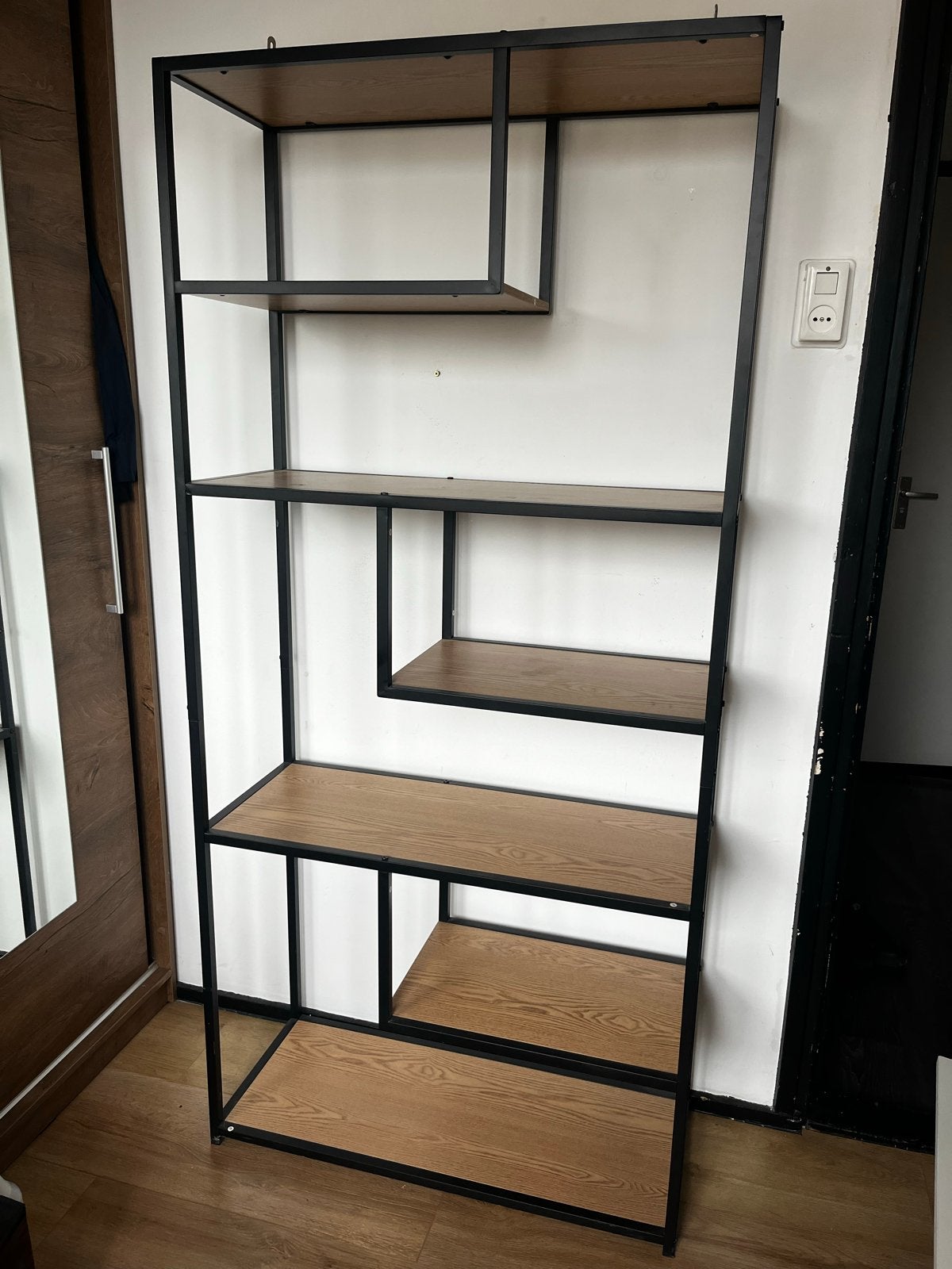 Stijlvolle Boekenkast met Industriële Look, Huis en Inrichting, Ophalen, Met plank(en), 200 cm of meer, 50 tot 100 cm