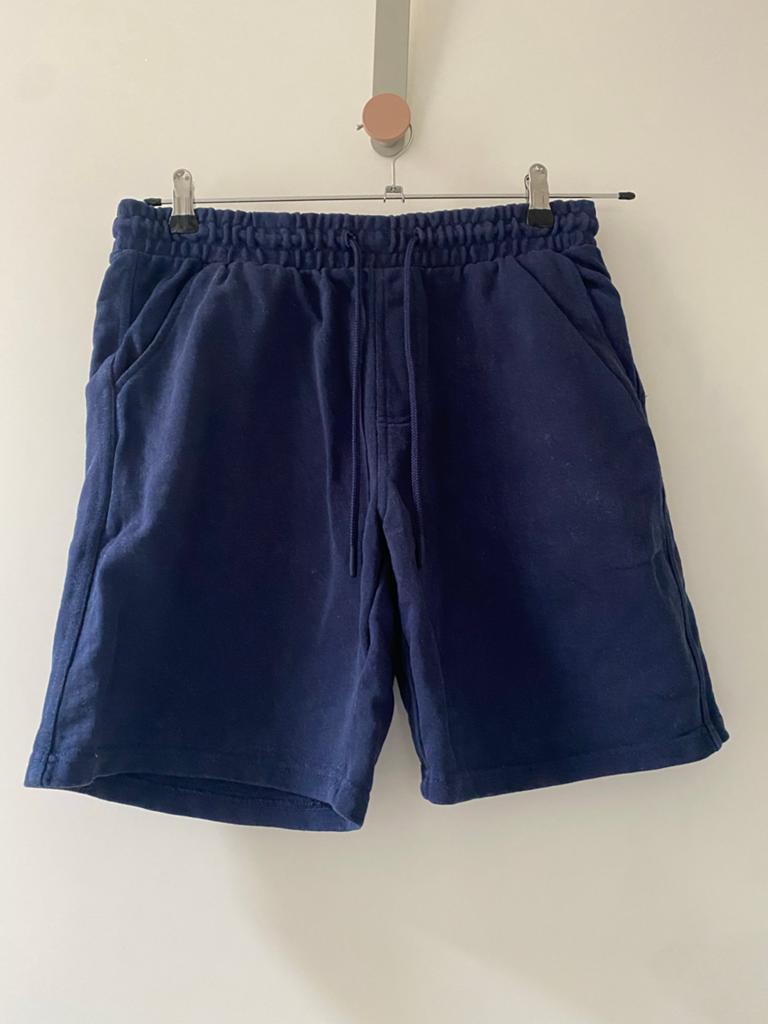 Hema donkerblauwe heren korte joggingsbroek, maat M, Ophalen of Verzenden, Zo goed als nieuw, Maat 48/50 (M), Blauw