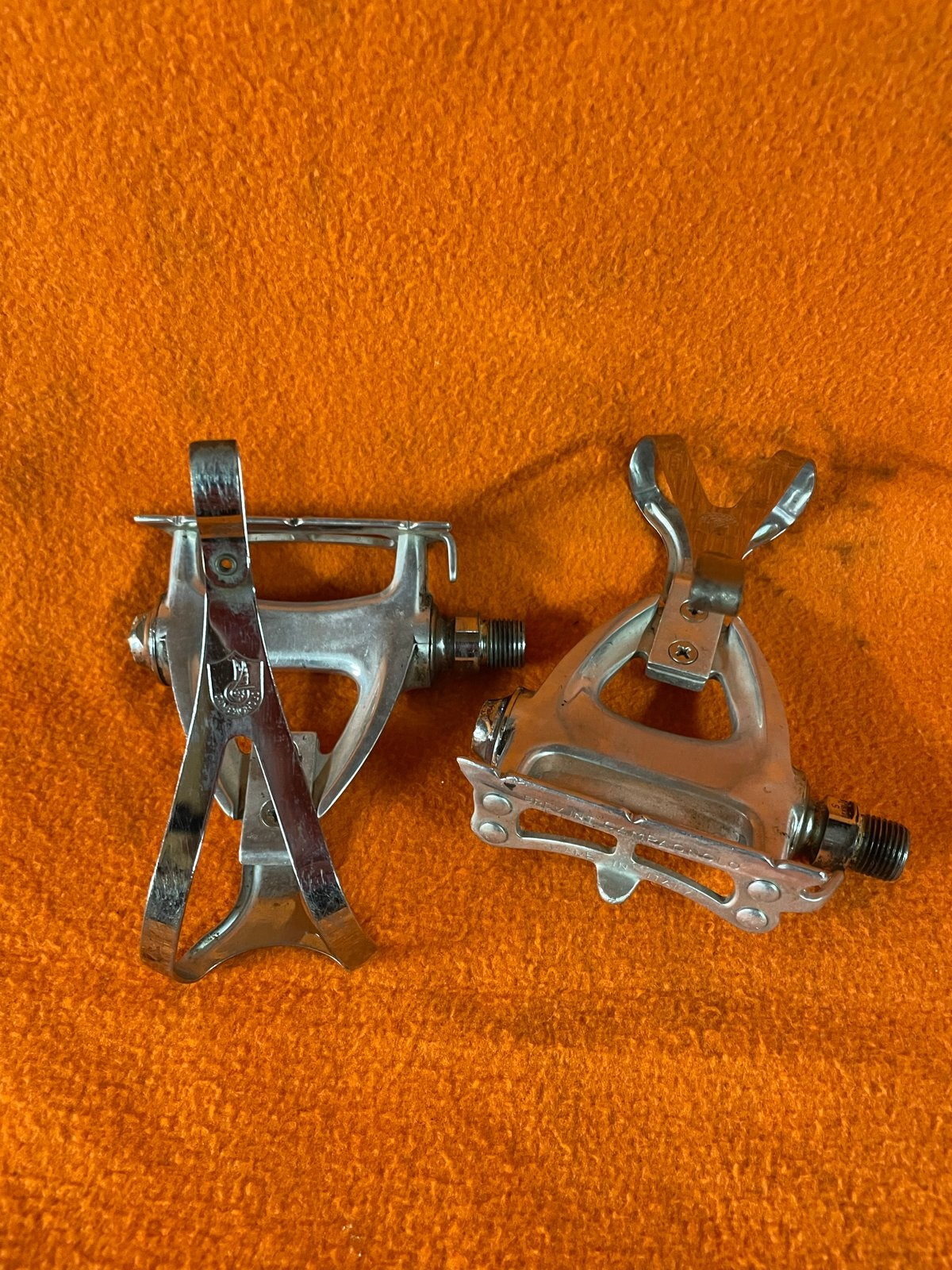 Campagnolo Brev. Int. Pedalen - Vintage Racefiets Pedalen, Fietsen en Brommers, Crankstel of Pedalen, Gebruikt, Verzenden, Aluminium