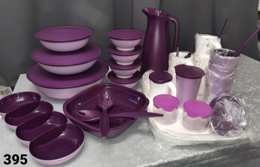 Tupperware Complete paarse 36-delige AllegraSet (met kado's), Overige kleuren, Overige typen, Nieuw, Ophalen of Verzenden