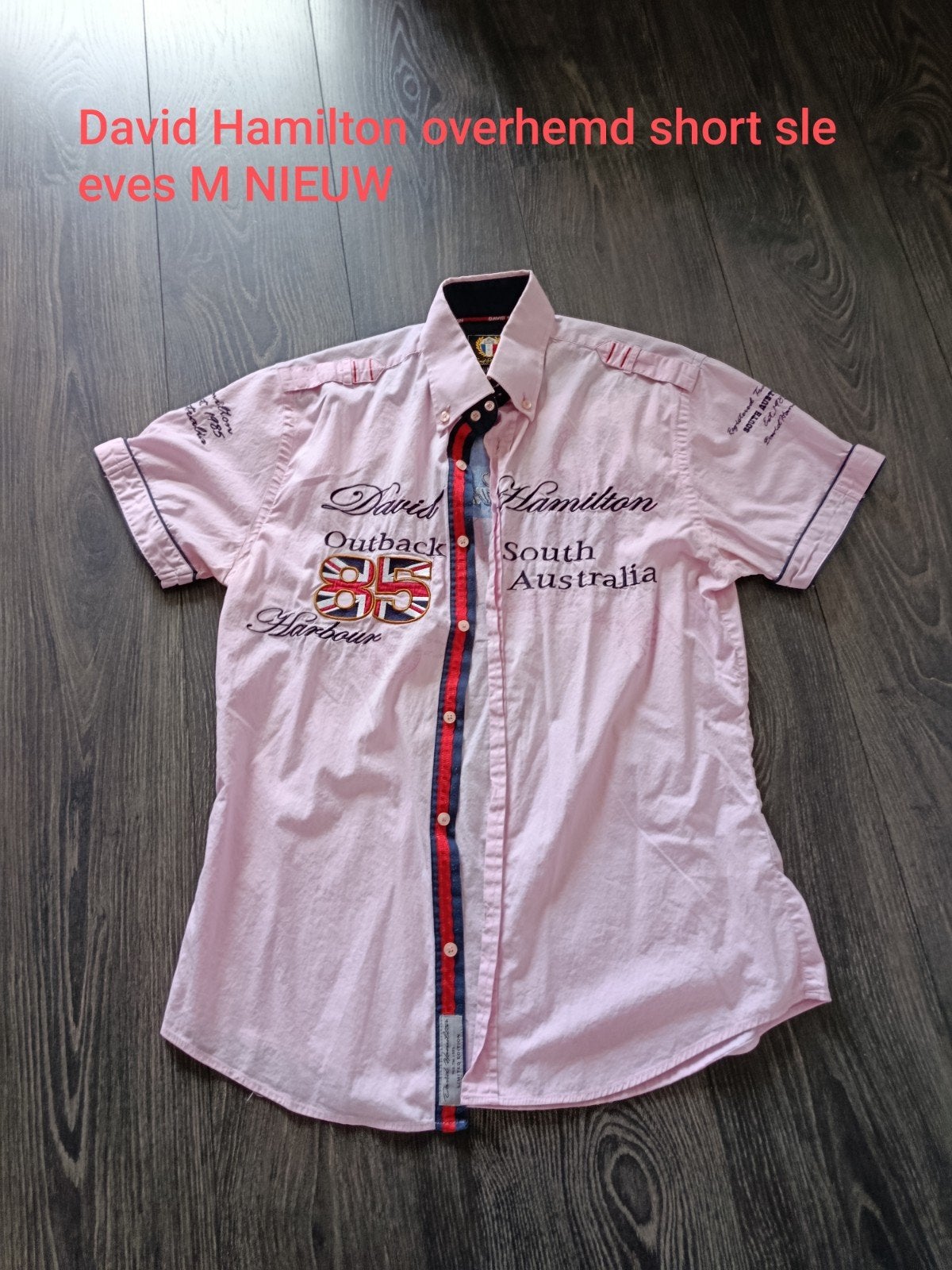 David hamilton overhemd M NIEUW short sleeves, Overige kleuren, Nieuw, David Hamilton, Halswijdte 39/40 (M)