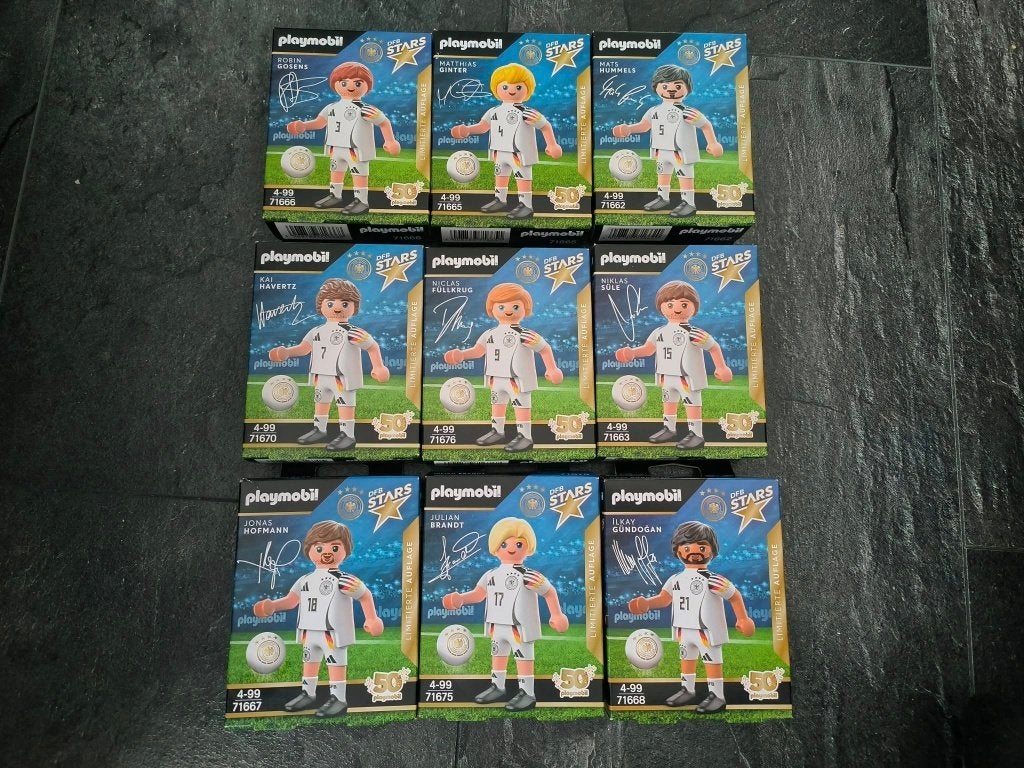 9x Playmobil poppetjes DFB Stars (Deutscher Fußball-Bund), Kinderen en Baby's, Complete set, Nieuw, Ophalen of Verzenden, Sports & action