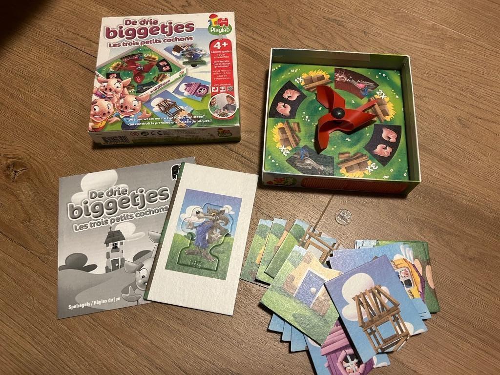 De drie biggetjes spel blazen, Hobby en Vrije tijd, Gezelschapsspellen | Bordspellen, Een of twee spelers, Ophalen of Verzenden