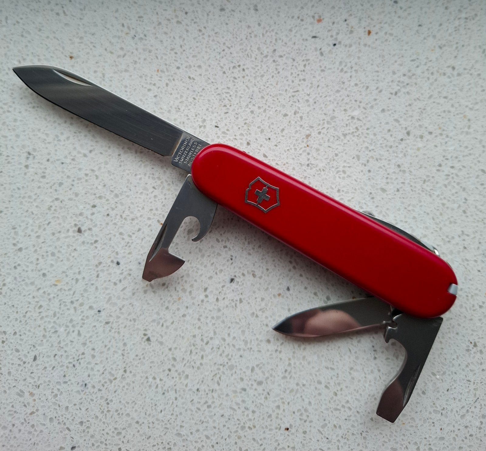 Victorinox spartan plus mes zakmes, Caravans en Kamperen, Ophalen of Verzenden, Zo goed als nieuw