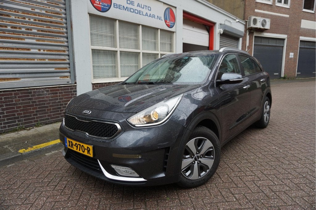 Kia Niro 1.6 GDi Hybrid DynamicLine Aut6 | LEER/ stof | Crui, Auto's, Kia, Gebruikt, 148 pk, 1390 kg, SUV of Terreinwagen