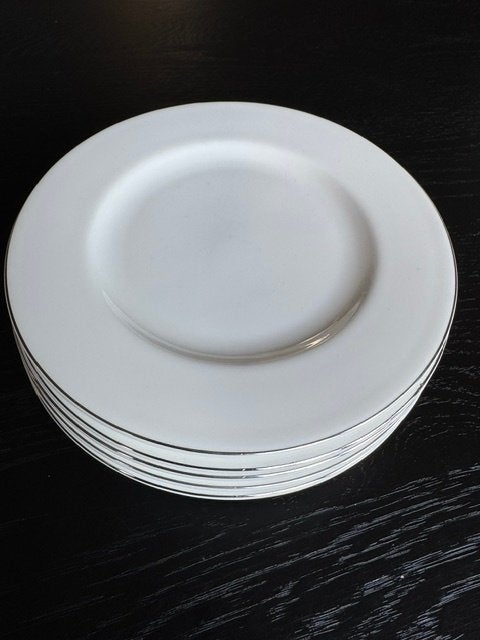 8x Dibbern Platin Line gebaksbordje 16 cm – Fine Bone China, Ophalen, Overige merken, Klassiek, Nieuw