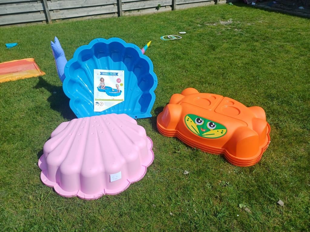 Zandbakken: Schelp (roze/blauw) en Krab, Ophalen, Nieuw